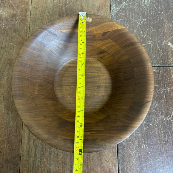 Vintage Solid Burl Walnut Serving Decorative Bowl Billings Missouri - Picture 4 of 10